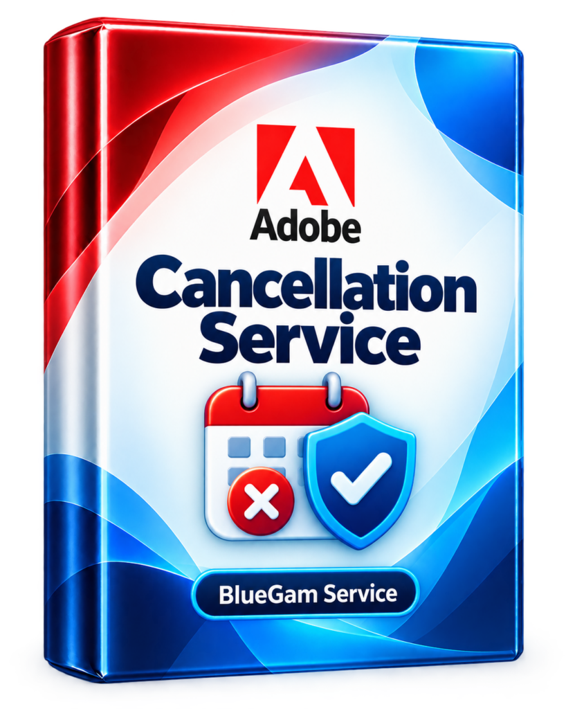 خدمة إلغاء اشتراك Adobe بدون رسوم الإلغاء من BlueGam