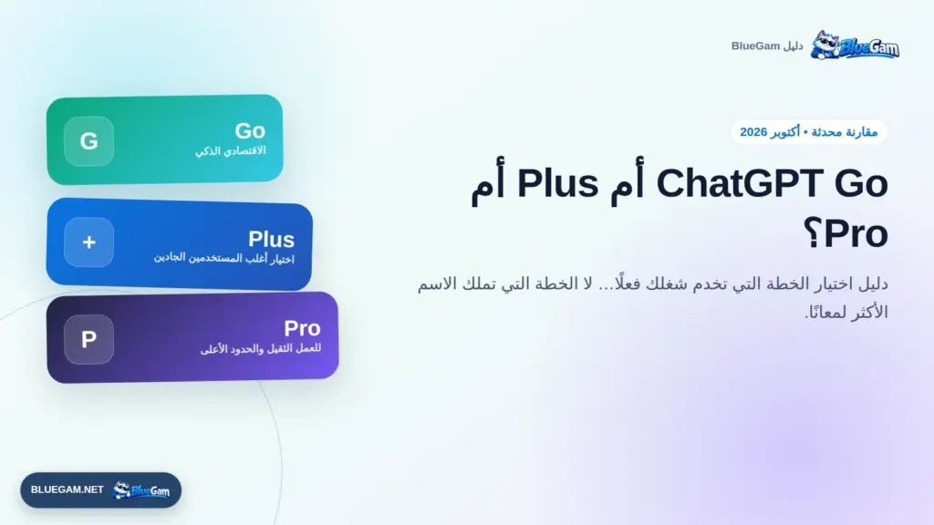 مقارنة ChatGPT Go وPlus وPro واختيار الخطة المناسبة