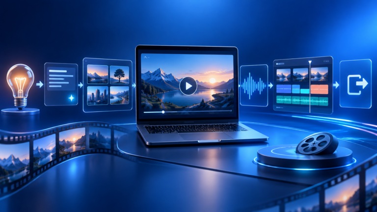 إنشاء فيديو بالذكاء الاصطناعي: الأدوات والخطوات من الفكرة إلى التصدير